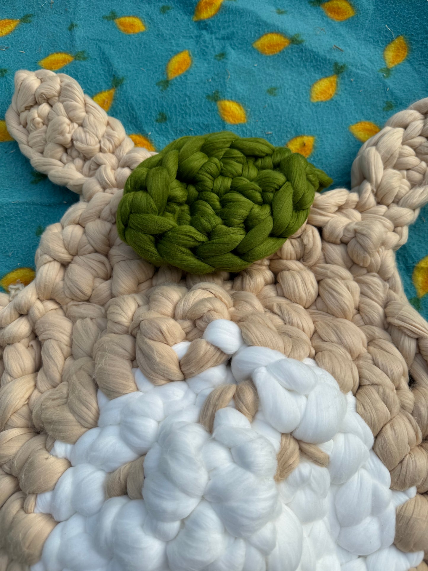 Totoro with Leaf MINI Rug