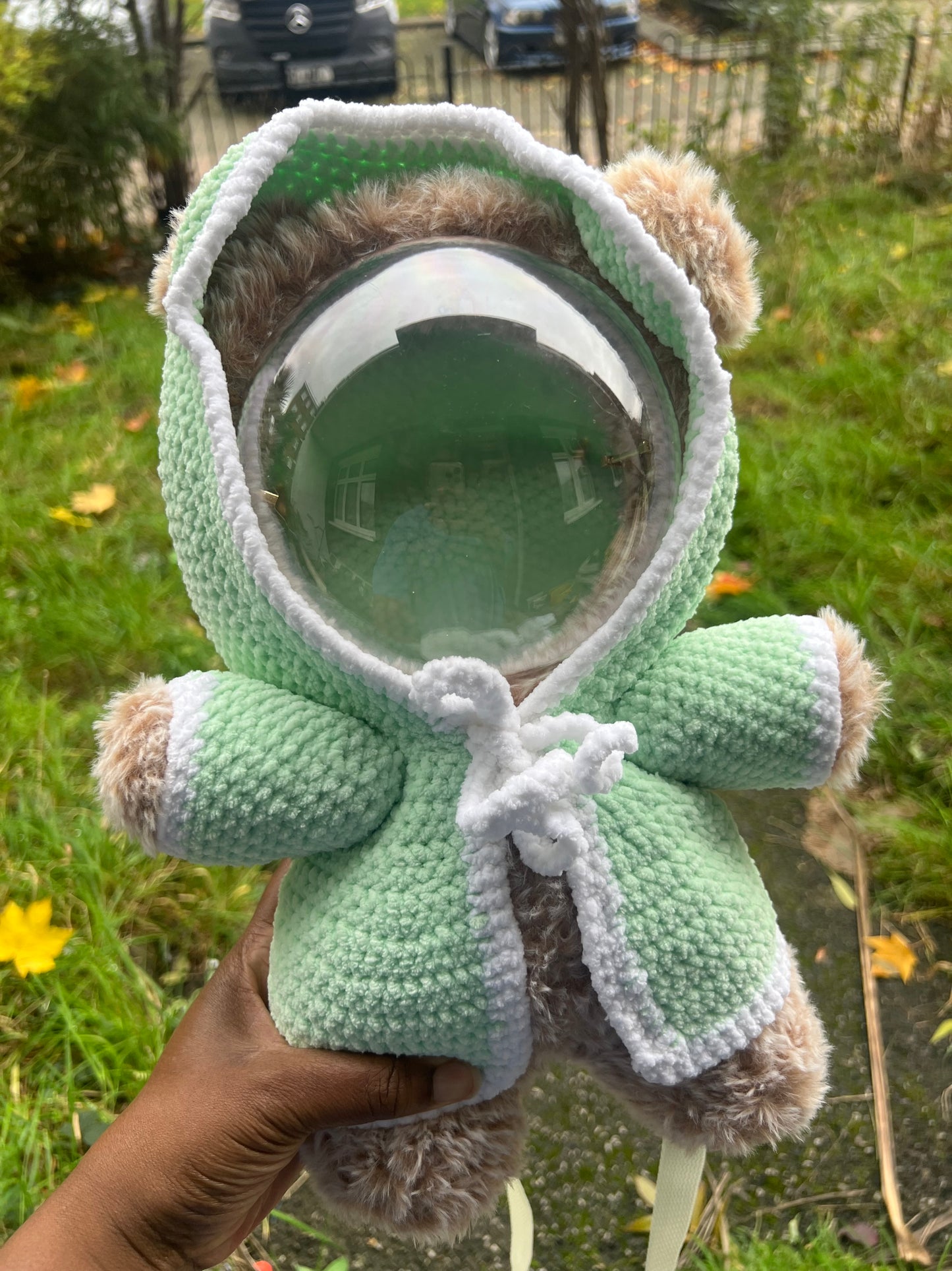 Bobble Head Bag: Bear in a Raincoat