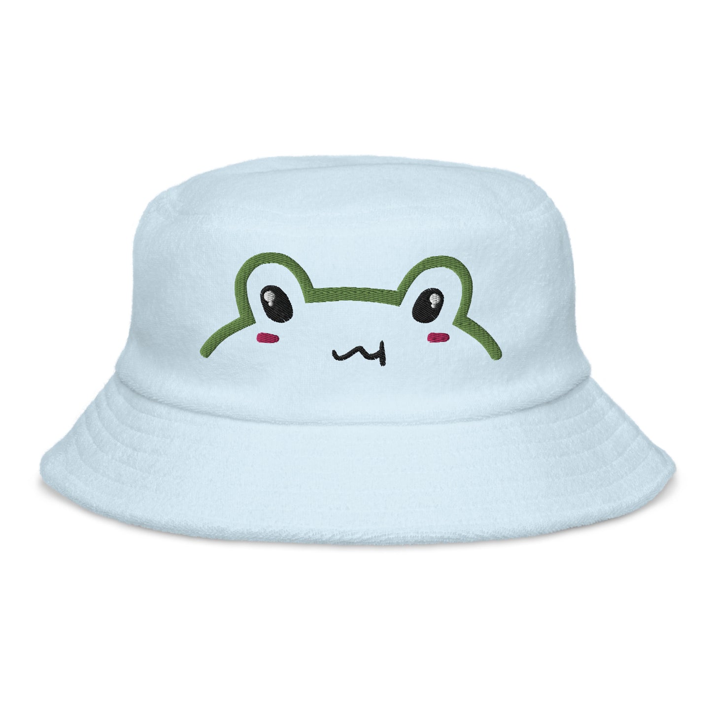 Frog Embroidered Cloth Bucket Hat