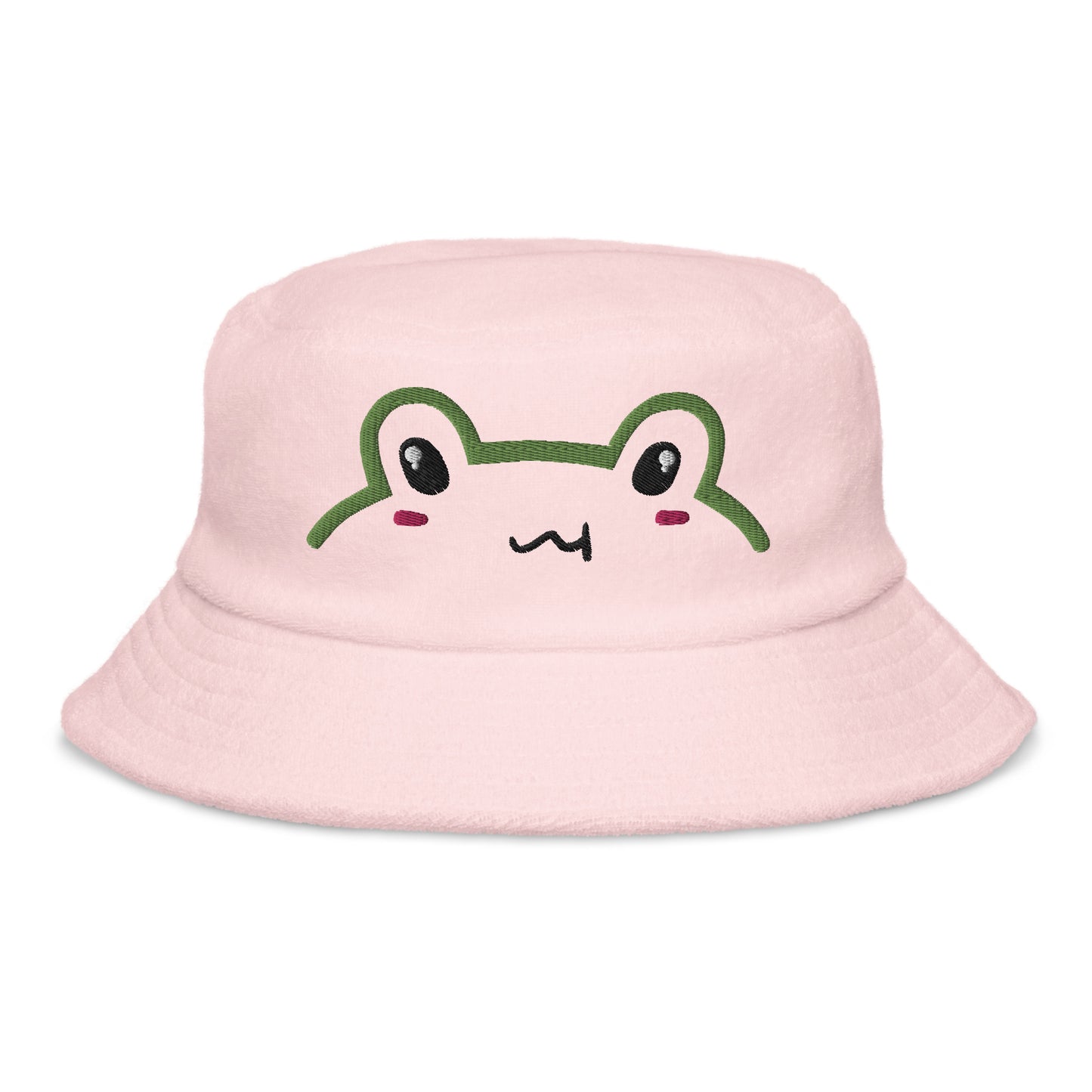 Frog Embroidered Cloth Bucket Hat