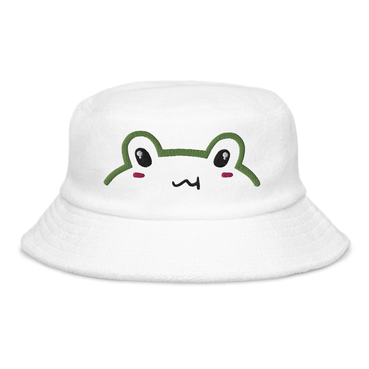 Frog Embroidered Cloth Bucket Hat