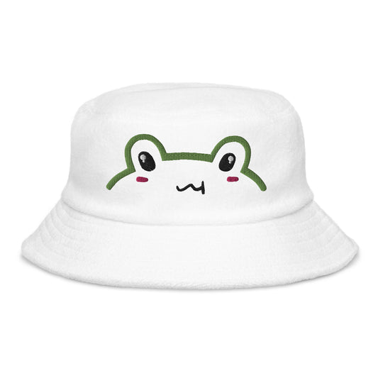 Frog Embroidered Cloth Bucket Hat